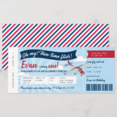 Verjaardagsuitnodiging voor instapkaarten voor vli kaart (Voorkant / Achterkant)