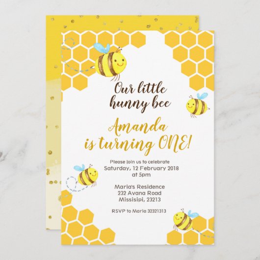 Verjaardagsuitnodiging voor jongen of meisje kaart (Voorkant / Achterkant)