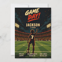 Verjaardagsuitnodiging voor jongens voetbal