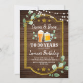 verjaardagsuitnodiging voor kazen en bier kaart (Voorkant)