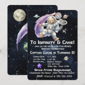 Verjaardagsuitnodiging voor Kind met ruimtethema Kaart (Voorkant / Achterkant)