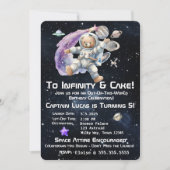 Verjaardagsuitnodiging voor Kind met ruimtethema Kaart (Voorkant)