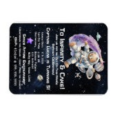 Verjaardagsuitnodiging voor Kind met ruimtethema Magneet (Horizontaal)