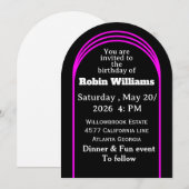  verjaardagsuitnodiging voor kinderen | bewerkbaar kaart (Voorkant / Achterkant)