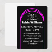  verjaardagsuitnodiging voor kinderen | bewerkbaar kaart (Voorkant / Achterkant)