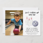 Verjaardagsuitnodiging voor kinderen Bowling Kaart (Voorkant)
