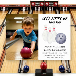 Verjaardagsuitnodiging voor kinderen Bowling Kaart