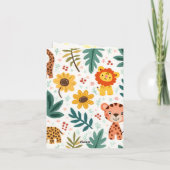 Verjaardagsuitnodiging voor kinderen in Oerwoud st (Achterkant)