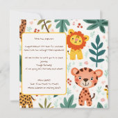 Verjaardagsuitnodiging voor kinderen in Oerwoud st Kaart (Voorkant)