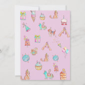 Verjaardagsuitnodiging voor kinderen kaart (Achterkant)