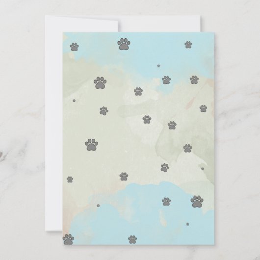 Verjaardagsuitnodiging voor kinderen met een leuke kaart (Achterkant)