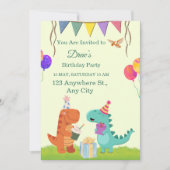 Verjaardagsuitnodiging voor kinderen met een leuke kaart (Voorkant)