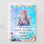 Verjaardagsuitnodiging voor kinderen met waterverf kaart (Voorkant)