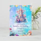 Verjaardagsuitnodiging voor kinderen met waterverf kaart (Staand voorkant)