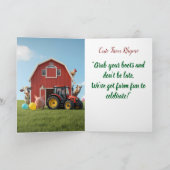 Verjaardagsuitnodiging voor kinderen op de boerder (Binnen)