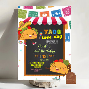 Verjaardagsuitnodiging voor kinderen Taco Twosday Kaart