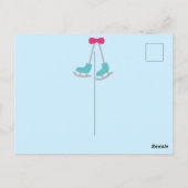 Verjaardagsuitnodiging voor kinderijsfeestje briefkaart (Achterkant)