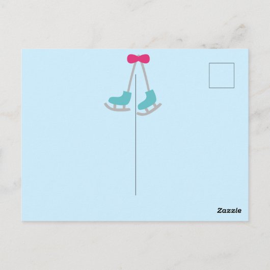 Verjaardagsuitnodiging voor kinderijsfeestje  briefkaart (Achterkant)