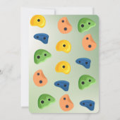 Verjaardagsuitnodiging voor klimmen Laten we rocke Kaart (Achterkant)