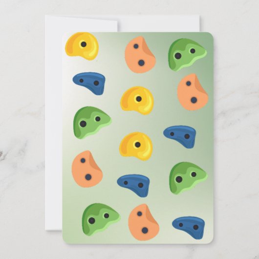 Verjaardagsuitnodiging voor klimmen Laten we rocke Kaart (Achterkant)