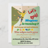 Verjaardagsuitnodiging voor klimmen Laten we rocke Kaart (Voorkant)