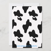 verjaardagsuitnodiging voor koeienkoeien kaart (Achterkant)
