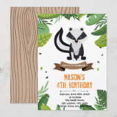 verjaardagsuitnodiging voor kunk bedankkaart (Voorkant / Achterkant)