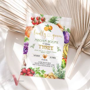 Verjaardagsuitnodiging voor lokaal geteelde boeren kaart