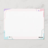 Verjaardagsuitnodiging voor meisjes briefkaart (Achterkant)