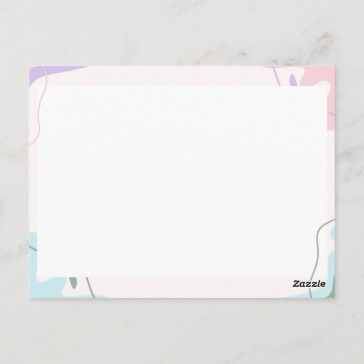 Verjaardagsuitnodiging voor meisjes briefkaart (Achterkant)