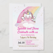 Verjaardagsuitnodiging voor meisjes kaart (Voorkant)