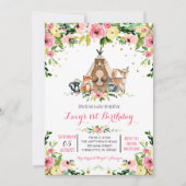 verjaardagsuitnodiging voor meisjes kaart (Voorkant)