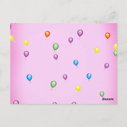 VERJAARDAGSUITNODIGING VOOR MEISJES VAN 4 JAAR BRIEFKAART (Achterkant)