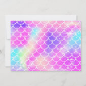 verjaardagsuitnodiging voor Mermaid slime Kaart (Achterkant)