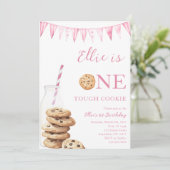 Verjaardagsuitnodiging voor One Tough Cookie Kaart (Staand voorkant)