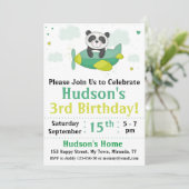 verjaardagsuitnodiging voor Panda Kaart (Staand voorkant)