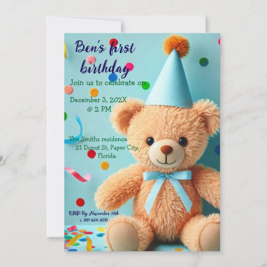 Verjaardagsuitnodiging voor peuter kaart (Voorkant)