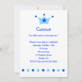 verjaardagsuitnodiging voor prins kaart (Voorkant)