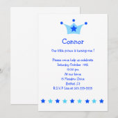 verjaardagsuitnodiging voor prins kaart (Voorkant / Achterkant)