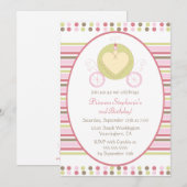 verjaardagsuitnodiging voor prinses van suikerkoet kaart (Voorkant / Achterkant)