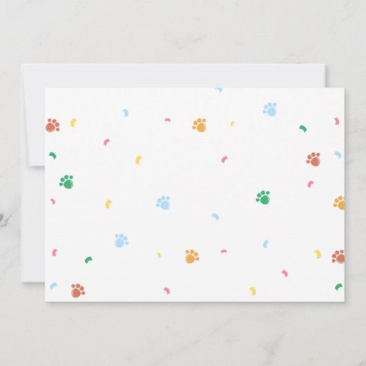 Verjaardagsuitnodiging voor puppy's hondenfeest Pa Kaart (Achterkant)