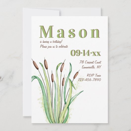 verjaardagsuitnodiging voor Reeds Kaart (Voorkant)