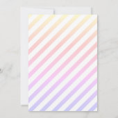 verjaardagsuitnodiging voor regenboogregenboog in  kaart (Achterkant)