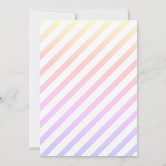 verjaardagsuitnodiging voor regenboogregenboog in kaart (Achterkant)