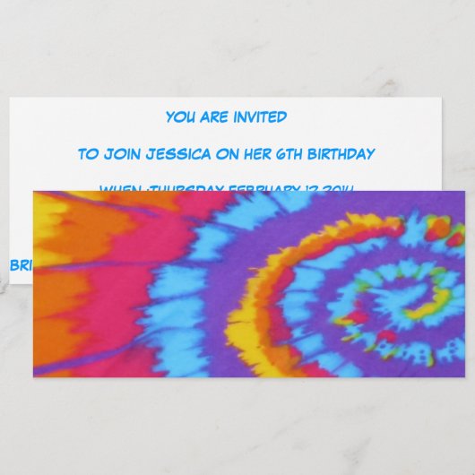 verjaardagsuitnodiging voor rogge kaart (Voorkant / Achterkant)