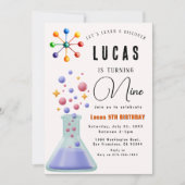 Verjaardagsuitnodiging voor Science Party Kaart (Voorkant)