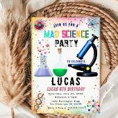 Verjaardagsuitnodiging voor Science Party Kaart