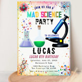 Verjaardagsuitnodiging voor Science Party Kaart