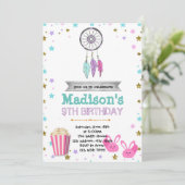 verjaardagsuitnodiging voor slaperigenaar kaart (Staand voorkant)