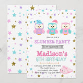 verjaardagsuitnodiging voor slaperigheid kaart (Voorkant / Achterkant)